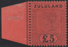 South Africa, Zululand 1894 £5 purple and black/red, Mint SG29