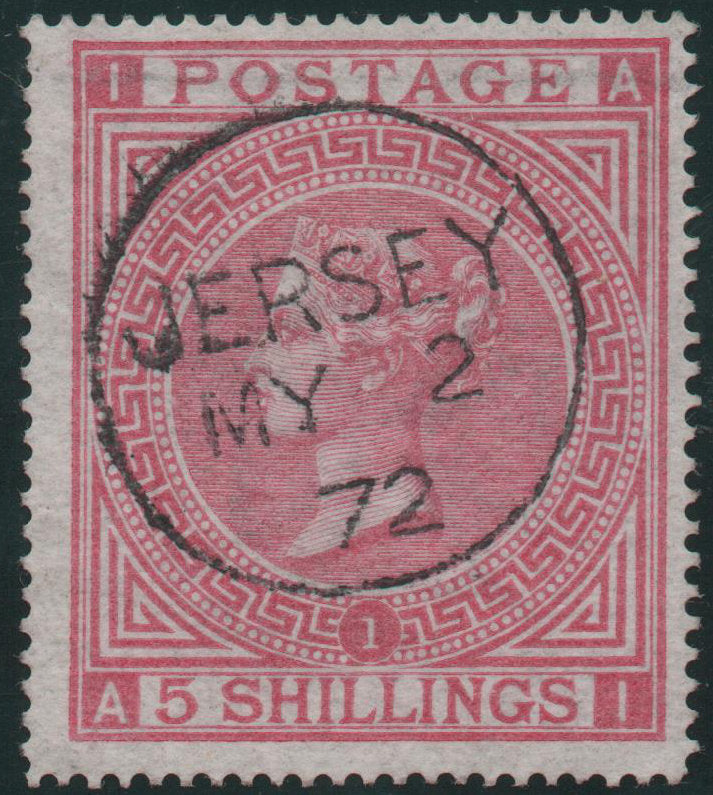 Great Britain 1867 5s. Rose, Used SG126