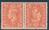 Great Britain 1942 2d. Pale Orange Tete-Beche Pair, Mint SG488b