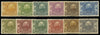 China 1912 "Commemorating the Republic" Yuan Shi-kai set of 12 to $5 slate SG254/65