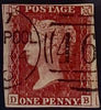 Great Britain 1857 1d rose red, plate 46, SG40a