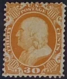USA GEN ISSUES 1875 30c Deep orange (Reprint). Unused. SG50