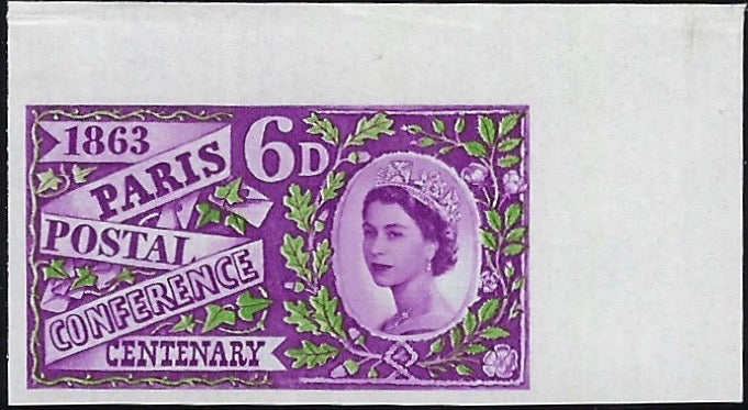 Great Britain 1963 6d Paris Postal Conference Centenary (Ordinary) imprimatur, SG636var