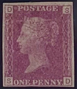 Great Britain 1878 1d Mauve-pink "Fugitive Ink" PL212 SGDP39c