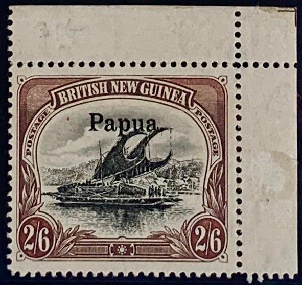 PAPUA 1906 (8 Nov) 2s6d black and brown, type 3 large 'Papua. Unused. SG28