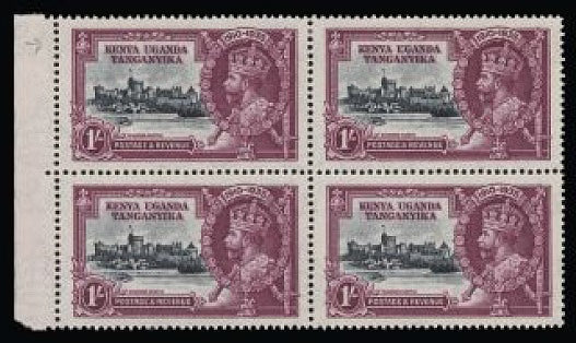 Kenya, Uganda and Tanganyika 1935 Silver Jubilee 1s slate and purple SG127/i