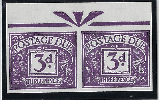 Great Britain 1964 3d Violet "Postage Due" (Whiter paper). SGD60var