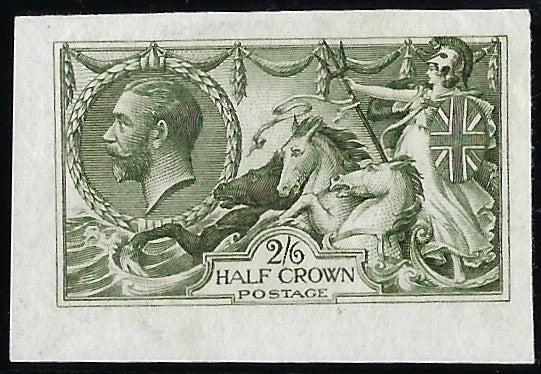 Great Britain 1913 2s6d "Seahorse" plate proof, SG399var