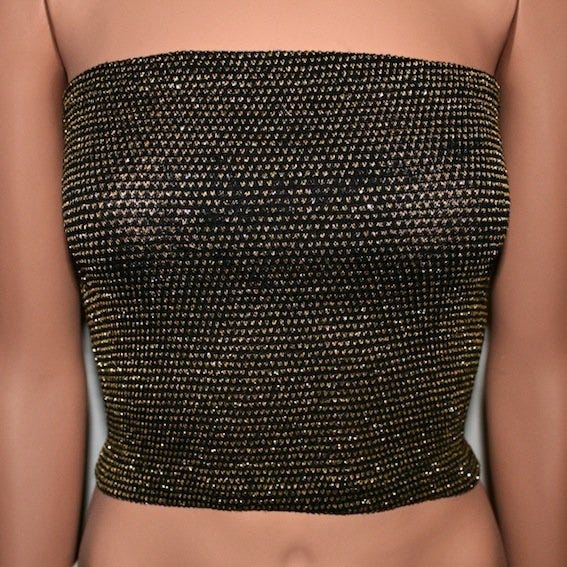 Madonna signed gold lame top