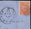 Newfoundland 1859 4d scarlet-vermilion cover, SG4