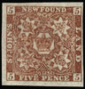 Newfoundland 1862-64 5d red-brown SG19a