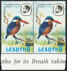 LESOTHO 1986 35c on 25s 'Malachite kingfisher', SG720b/bc