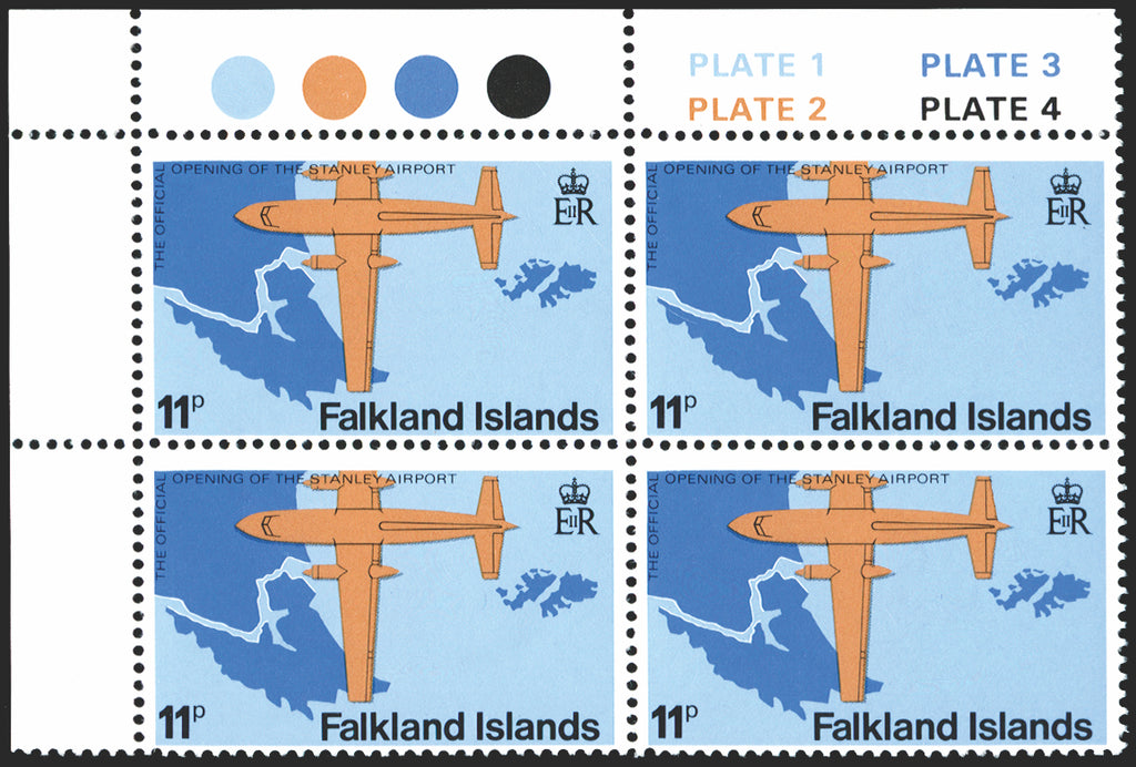 FALKLAND ISLANDS 1979 Airport 11p variety, SG361w