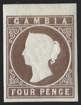 GAMBIA 1869-72 4d pale brown, SG2