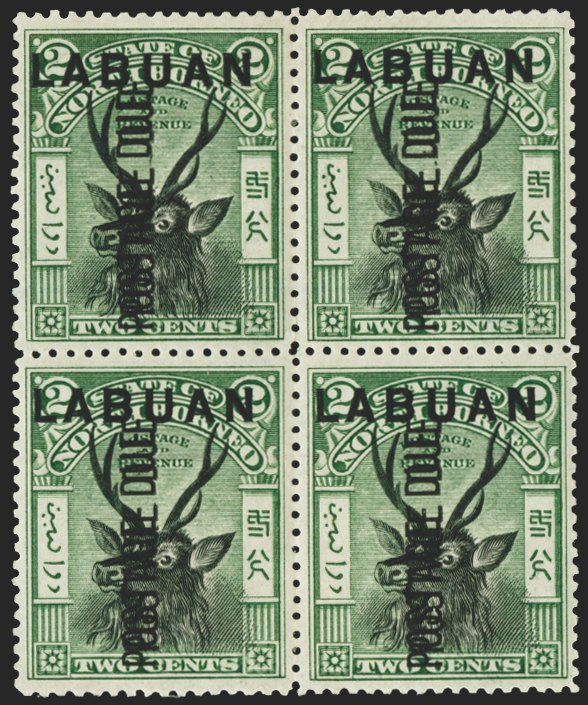 North Borneo Labuan 1901 2c black and green Postage Due, SGD1a