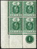 CEYLON 1912-25 3c blue-green variety, SG302y