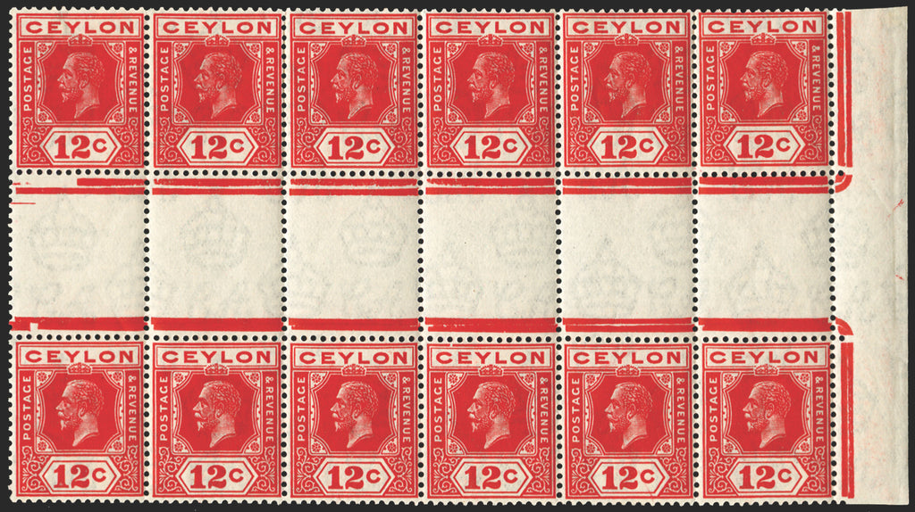 CEYLON 1921-32 12c rose-scarlet, SG347b