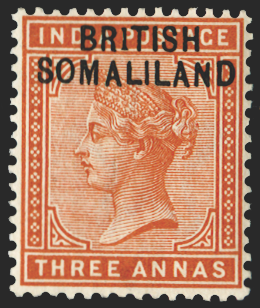 SOMALILAND PROTECTORATE 1903 3a brown-orange, variety, SG5b