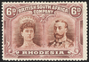 RHODESIA 1910-13 6d purple-brown and brown-purple, variety, SG176var