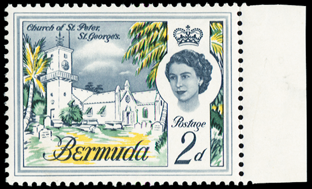 BERMUDA 1962-68 2d lilac, indigo, yellow and green (UNUSED), SG164a
