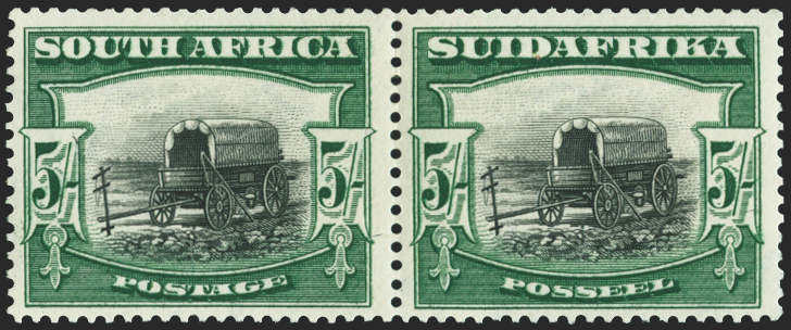 SOUTH AFRICA 1927-30 5s black and green Pictorial, SG38