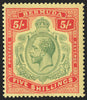 BERMUDA 1918-22 5s deep green and deep red/yellow variety, SG53c