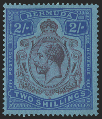 BERMUDA 1924-32 2s purple and blue/grey-blue variety, SG88gd