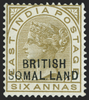 SOMALILAND PROTECTORATE 1903 6a olive-bistre, variety, (UNUSED) SG19b