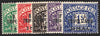 British Occupation of Italian Colonies Tripolitania 1950 set of 5 to 24l on 1s Postage Dues, SGTD6/10