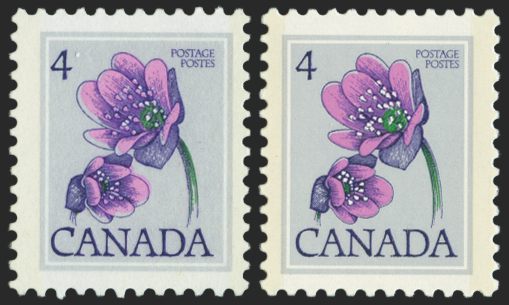 CANADA 1977-86 4c 'Canada lily' error (UNUSED), SG859a