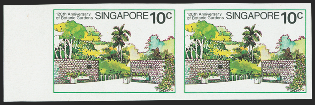 SINGAPORE 1979 10c 'Botanic Gardens' error, SG361a