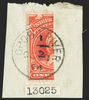 NIGER COAST 1894 '½' on left half of 1d vermilion variety, SG63var