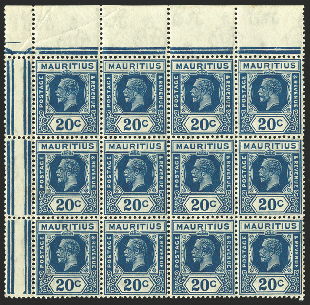 MAURITIUS 1921-34 20c Prussian blue, SG235a