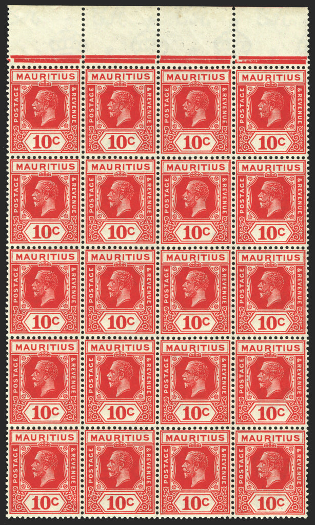 MAURITIUS 1921-34 10c carmine-red, SG230