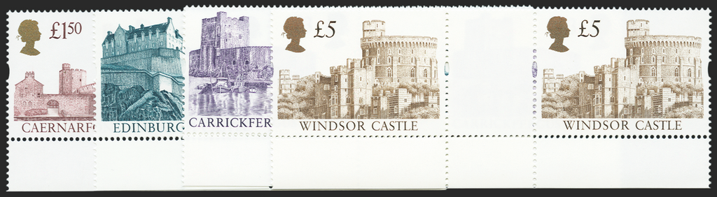 Great Britain 1997 £1.50 - £5 "Castles", SG1993/6