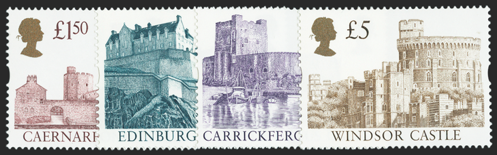 Great Britain 1997 £1.50 - £5 "Castles", SG1993/6