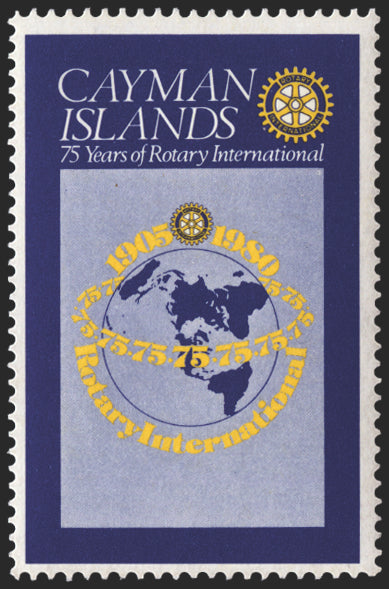 CAYMAN ISLANDS 1980 Rotary 50c, error, SG499a