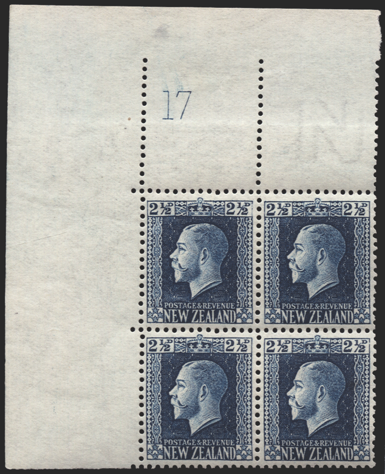 NEW ZEALAND 1915-30 2½d blue (UNUSED), SG419