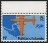 FALKLAND ISLANDS 1979 Airport 11p variety, SG361w