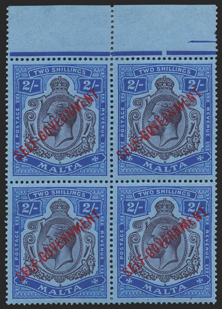 MALTA 1922 'SELF-GOVERNMENT' 2s purple and blue/blue, SG111