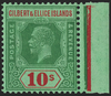 GILBERT & ELLICE ISLANDS 1922-27 10s green and red/emerald, SG35