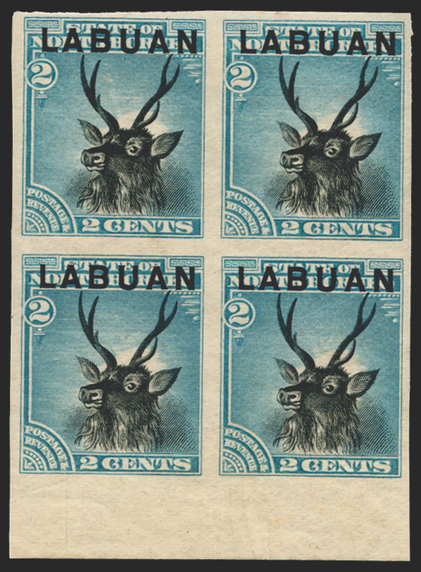 North Borneo LABUAN 1894-96 blue 'Sambar stag', SG63a