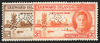LEEWARD ISLANDS 1946 Victory 1½d brown and 3d red/orange SPECIMENS, SG115s/6s