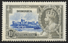 DOMINICA 1935 Silver Jubilee 1½d ultramarine and grey variety, SG93f