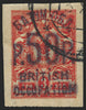 BATUM BRIT OCC 1920 50r on 3k carmine-red, SG39
