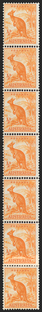 AUSTRALIA 1948-56 ½d orange (UNUSED), SG228c/cb
