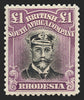 RHODESIA 1922-24 £1 black and magenta, SG311