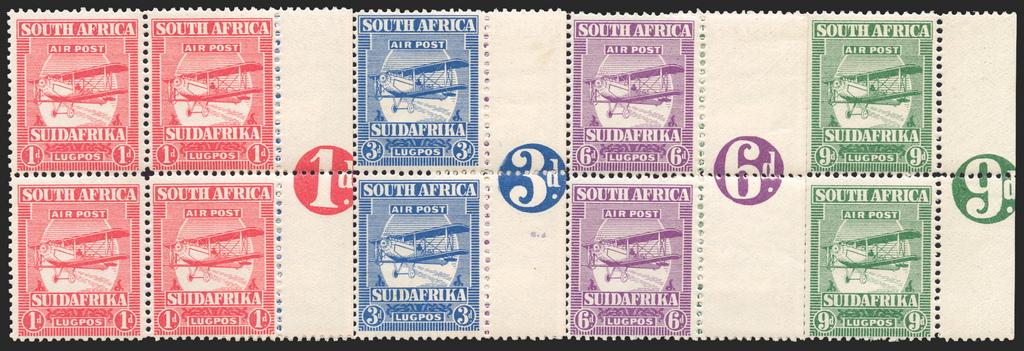 SOUTH AFRICA 1925 'Air' set of 4 to 9d, SG26/9