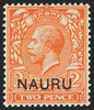 NAURU 1916-23 2d orange variety, SG4b var