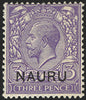 NAURU 1916-23 3d bluish violet variety, SG7b